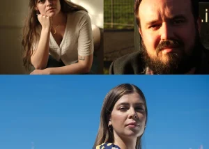 Promotional image for Gubsmacked poetry night featuring Leyla Josephine, Iona Lee and Colin Bramwell, hosts of Flyte Nyte at Paisley Book Festival.